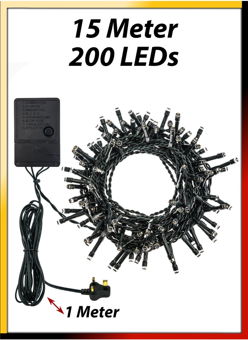 DBLEW - 30 Meter Waterproof RGB LED Fairy String Lights With 300 Megabright LEDS 8 Modes Electric Corded Ideal for Indoor and Outdoor Christmas Ramadan Birthday Diwali Festivals Home Decoration - Image 1