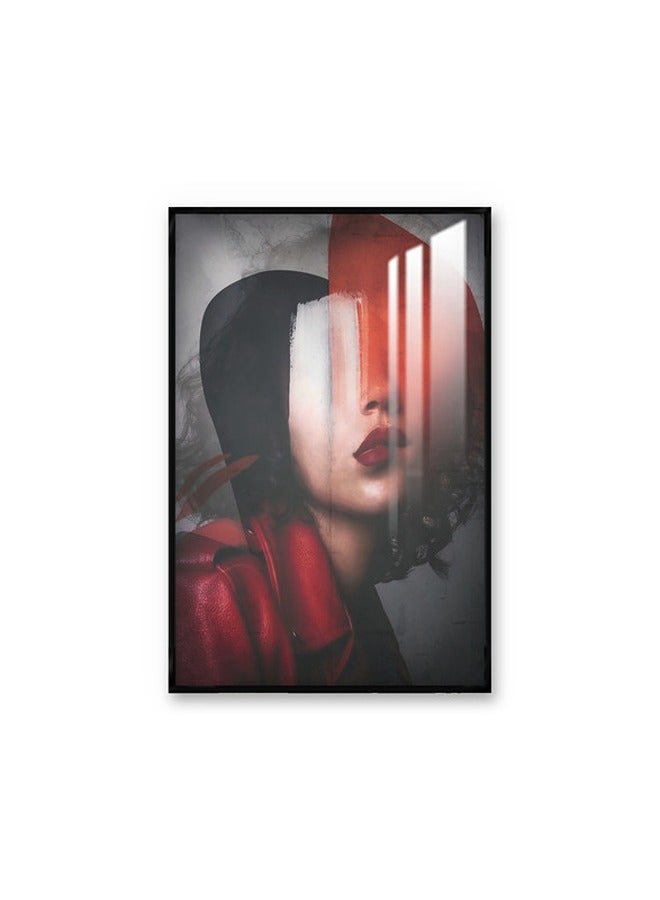 ماركتنا لوحة جدارية120×80سم مع برواز أسود وطبقة اكريلك شفاف بتصميم تجريدي - Image 2