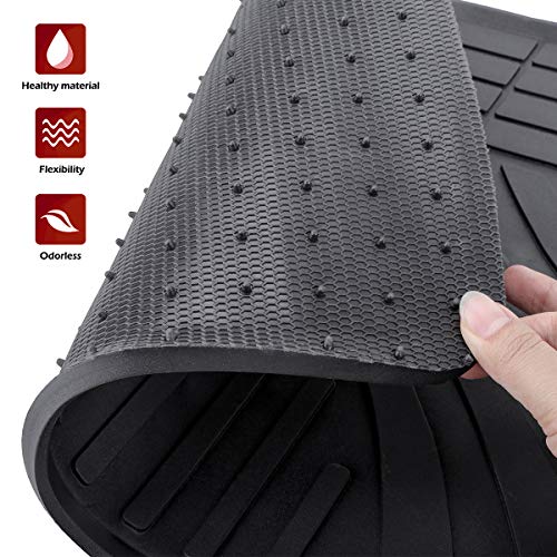FEELOTAM TeddyTT Floor Mats Compatible with Jeep Grand Cherokee 2011 2012 2013 2014 2015 2016 Heavy Duty Rubber Front & Rear Car Mat Waterproof Custom Seasons Odorless All Weather 3D High Edge (4PCS) - Image 4