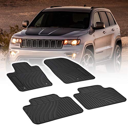 FEELOTAM TeddyTT Floor Mats Compatible with Jeep Grand Cherokee 2011 2012 2013 2014 2015 2016 Heavy Duty Rubber Front & Rear Car Mat Waterproof Custom Seasons Odorless All Weather 3D High Edge (4PCS) - Image 5
