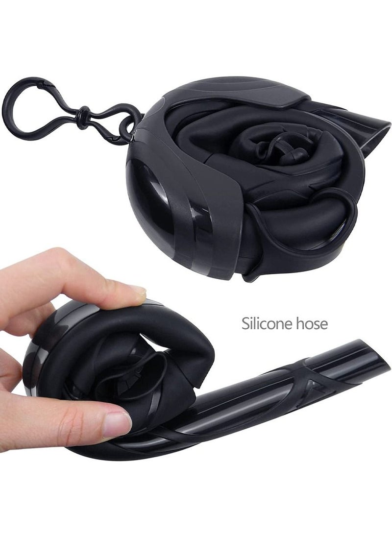 QUTOOB - Foldable Wet Breathing Diving Snorkel Silicone Mouthpiece with Storage Box for Diving, Swimming, Snorkeling, Scuba, Breathing Tube For Diving Snorkeling Scuba and Swimming Underwater - Image 1