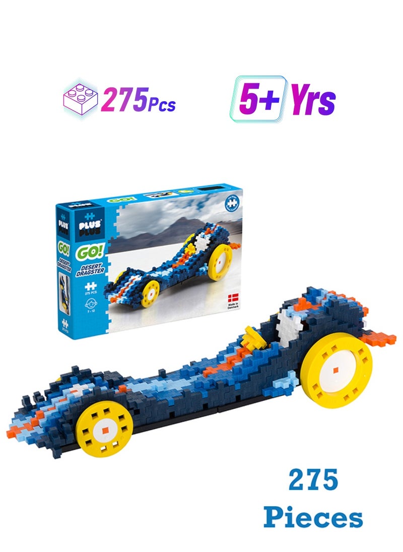 Plus-Plus Dragster  Creative Building Blocks, Construction Toy, Plusplus Go, 275 Pieces  - Image 1