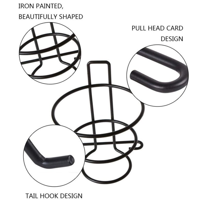 Decorlay Self Adhesive Hair Dryer Holder, Hair Strengthener Holder, Dryer Hanging Stand, Hair Blower Holder Plug Hook (Black) - Image 5