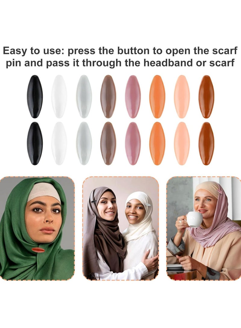 Oasisgalore 16Pcs Hijab Pins Set - Assorted Khaki & Black Grey, Safety Locking for Scarves & Baby Cloth  - Image 4