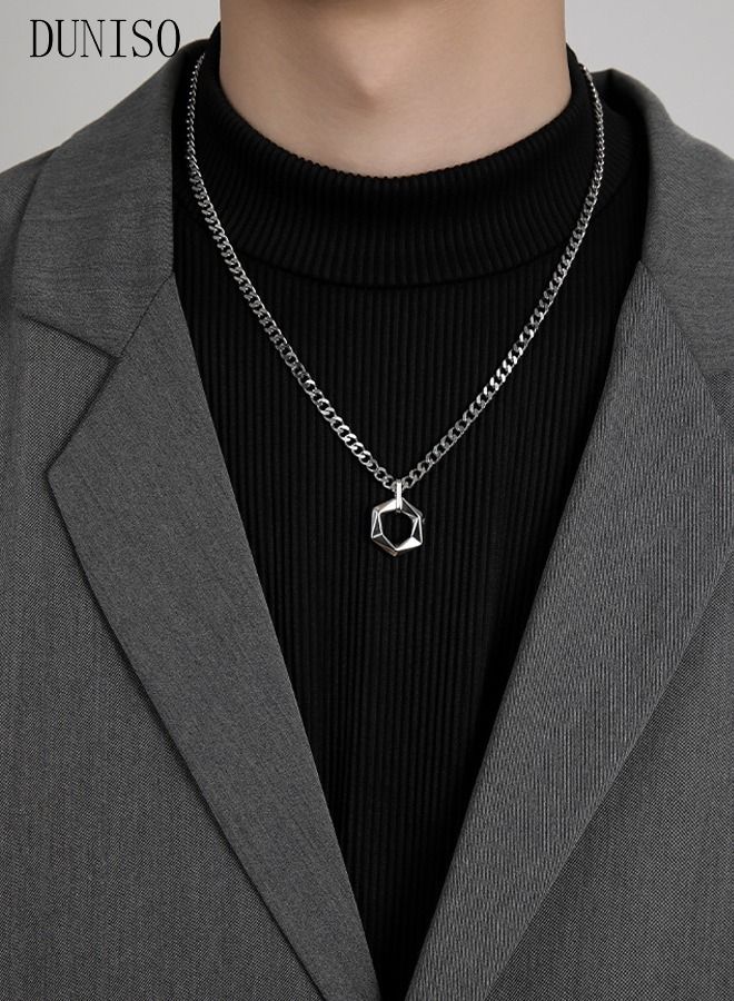 DUNISO Fashionable Pendant Necklace Chain Cool Sweater Chain for Men and Women Jewelry Gift for Lover and Friend - Image 3