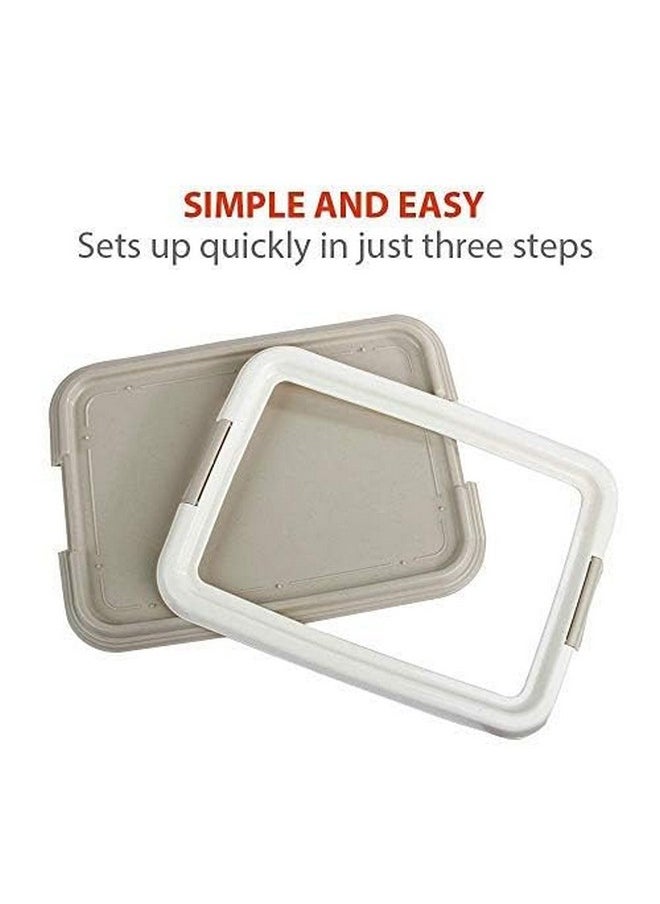 Pawise - Dog Training Pee Pad Holder Tray, Indoor Puppy Potty Pee Pad Floor Tray Dog Toilet, 24''X24', Large - Image 1