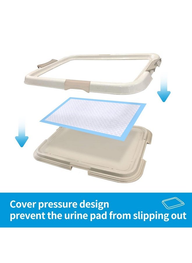 Pawise - Dog Training Pee Pad Holder Tray, Indoor Puppy Potty Pee Pad Floor Tray Dog Toilet, 24''X24', Large - Image 1