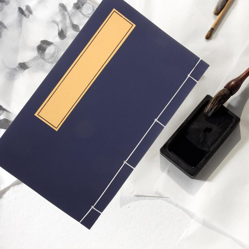 Vintage Chinese Calligraphy Rice Paper Book Xuan Paper Handwriting Art Practice Antique Style Ink Frame - Image 5
