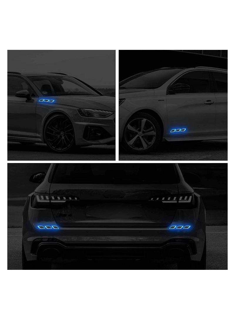 6 Pieces Of Car Warning Safety Reflective Stickers Reflective Bumper Stickers Car Bumper Fender