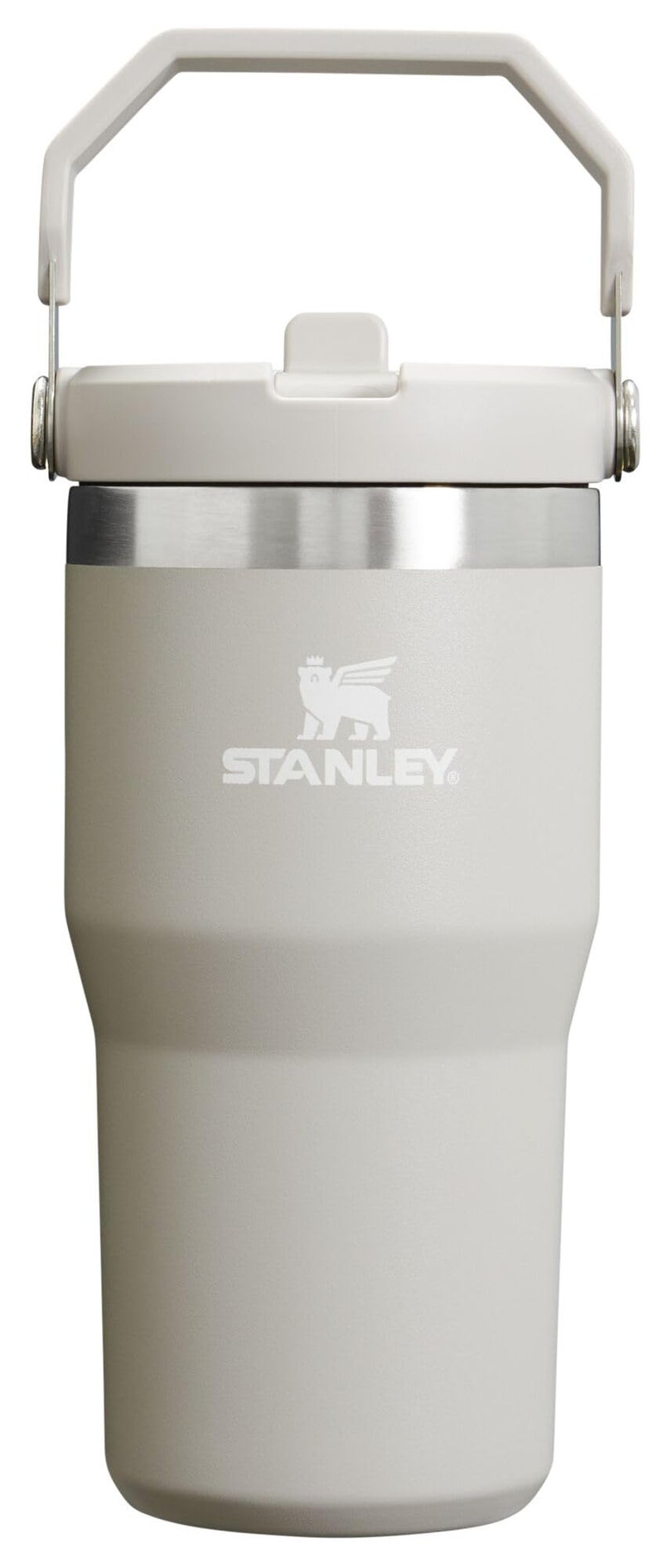 Stanley IceFlow Flip Straw Tumbler with Handle 20 oz | Twist On Lid and Flip Up Straw | Leak Resistant Water Bottle | Insulated Stainless Steel |BPA-Free | Ash - Image 1