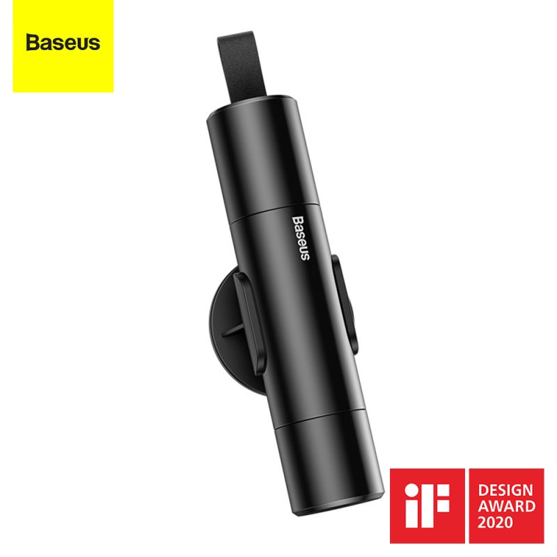 Baseus Car Safety Hammer 6kg Impact Force Aluminum Emergency Escape Tool - Sharp Seat Belt Cutter for Auto Rescue - Image 1