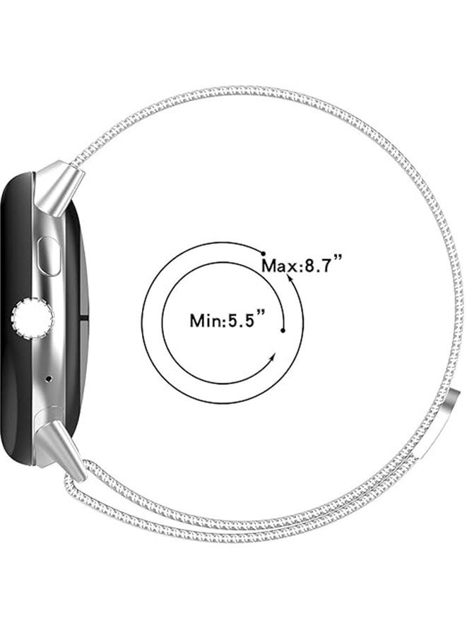 Muyixin Replacement Band for Google Pixel Watch 3 45mm 2024 Band Magnetic Stainless Steel Strap Loop Watch Band Sports Straps - Image 3