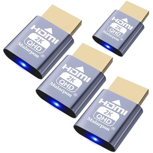 Malarpon HDMI Dummy Plug fit-Headless Display Emulator DDC EDID Headless Ghos with Windows Mac OSX Linux Great for Graphics Acceleration Support 1920x1080@60Hz 4P - Image 1