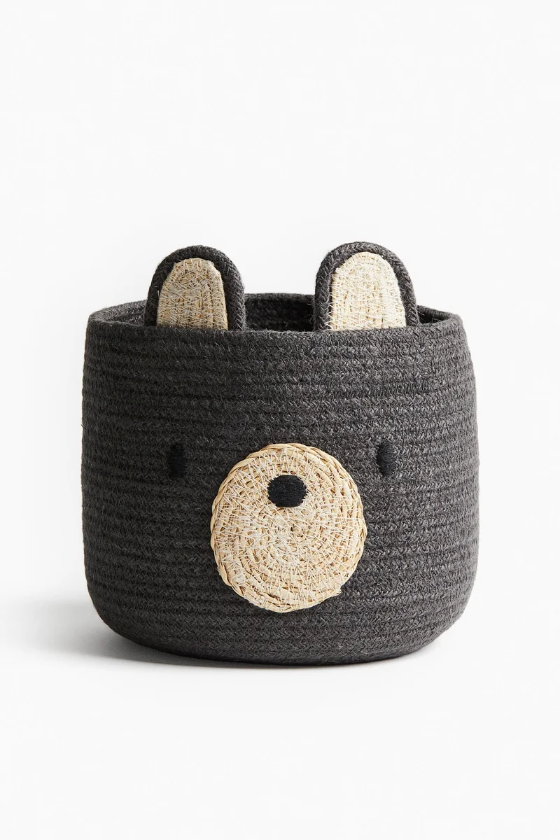 H&M Bear-shaped jute storage basket