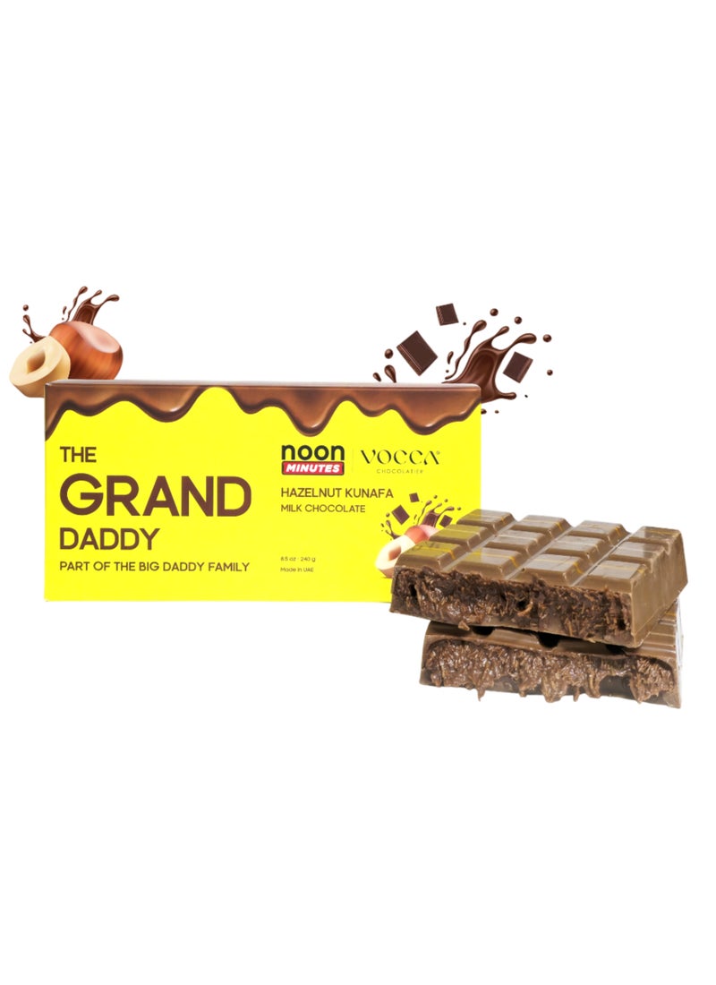 The Big Daddy Grand Daddy Hazelnut Kunafa Milk Chocolate Bar - Image 1