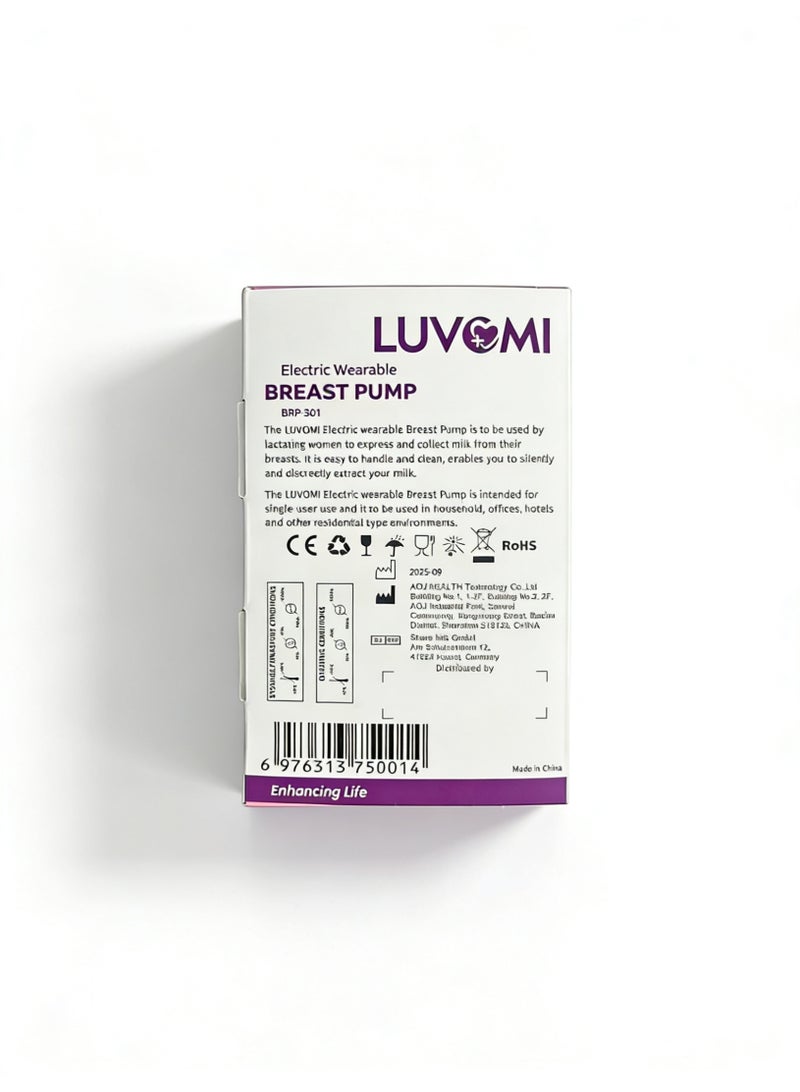 Luvomi Premium Electric Wearable Breast Pump BRP-301 | Hands-Free Portable Breastfeeding Pump for Mothers - Image 4