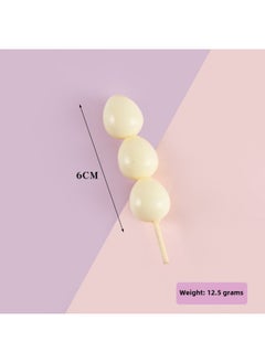 PVC Simulation Food Keychain Fun Squid Whisker Gluten Corn Barbecue String Toy Funny Food Play Model-Color:Quail Eggs-model