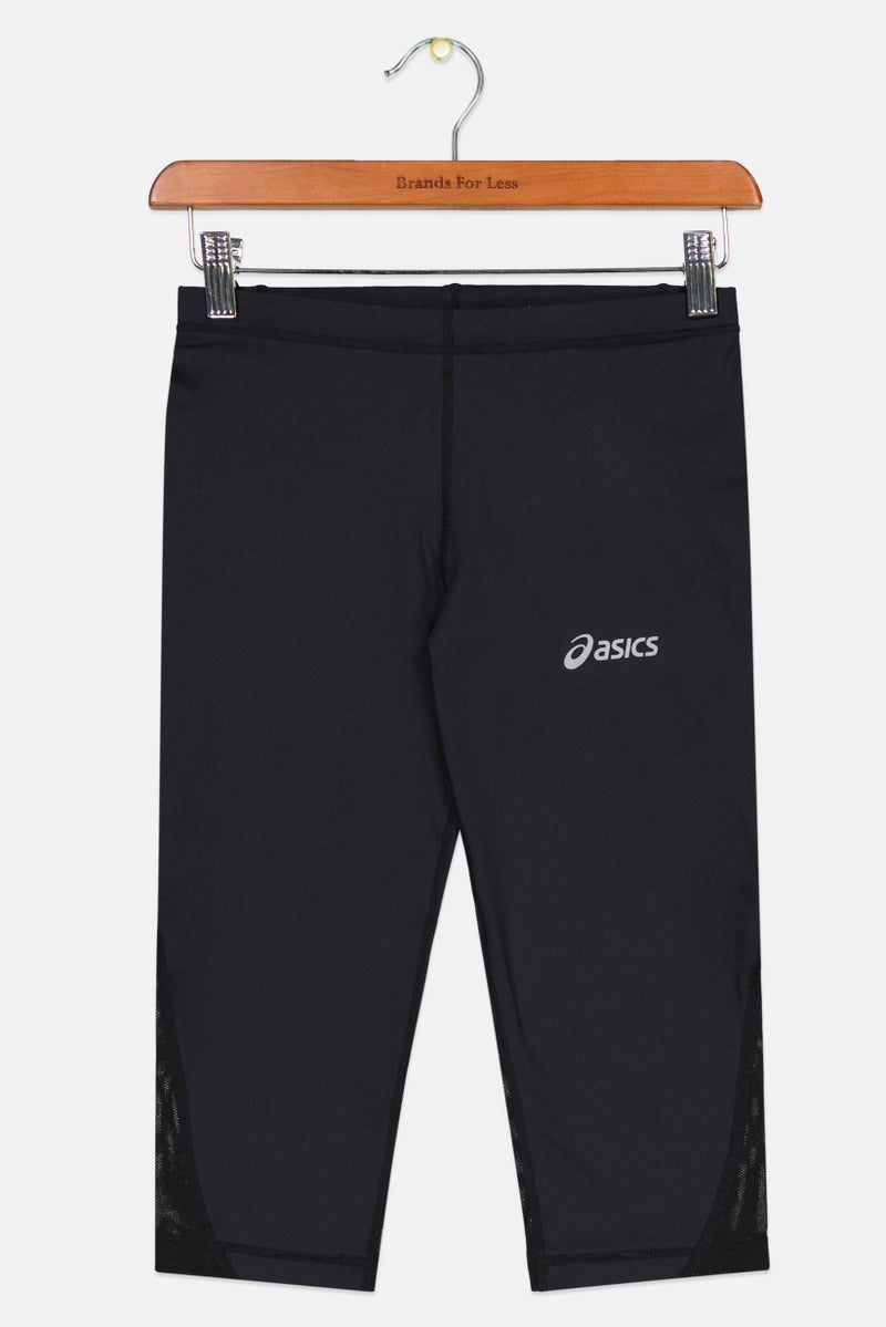asics Kids Boy Brand Logo Training Tights, Black - Image 1