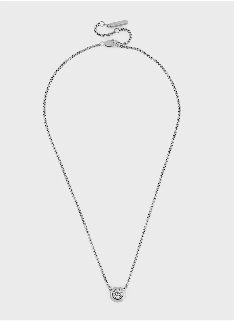 CALVIN KLEIN Twisted Bezel Solitaire Long Necklaces