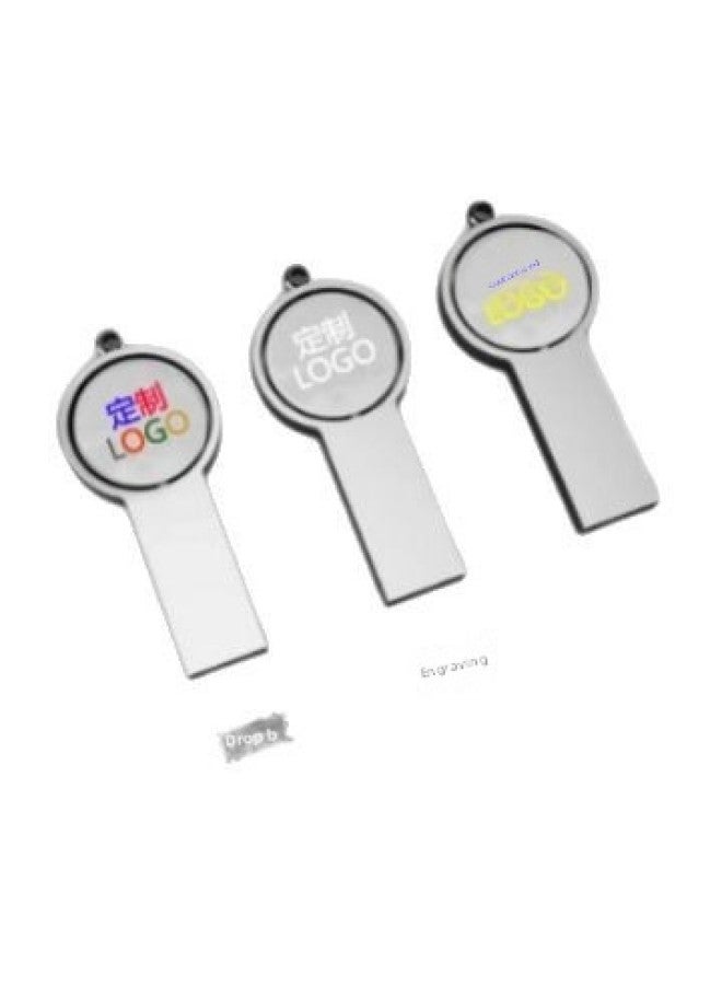 Lucky Rotating Metal U Disk Creative Personality U Disk Advertising Promotion U Disk Fashion Personality U Disk Full Capacity-Color:Silver-Capacity:64GB  - Image 5