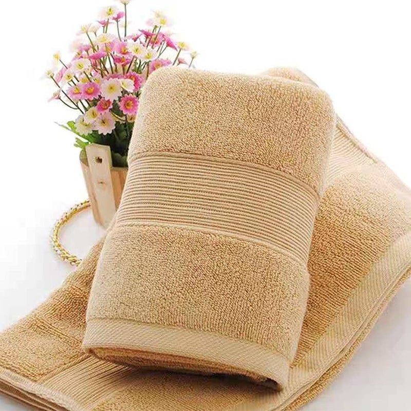 LCHKREP الحمام مناشف اليد (14 × 30 بوصة) المنزل ناعم 100 ٪ من المناشف اليدوية ناعمة للغاية للاستحمام للمستحضرات الصالة الرياضية والسبا (البيج) - Image 2