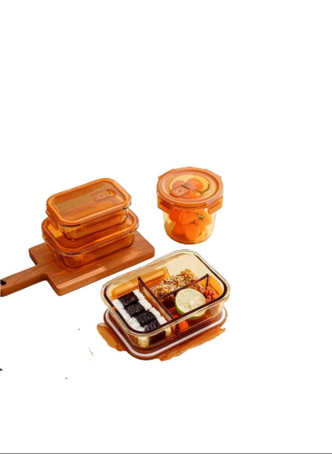 3-pack rectangular glass lunch box microwaveable borosilicate glass lunch box 1040ml/640ml/370ml with insulated bag - Image 2