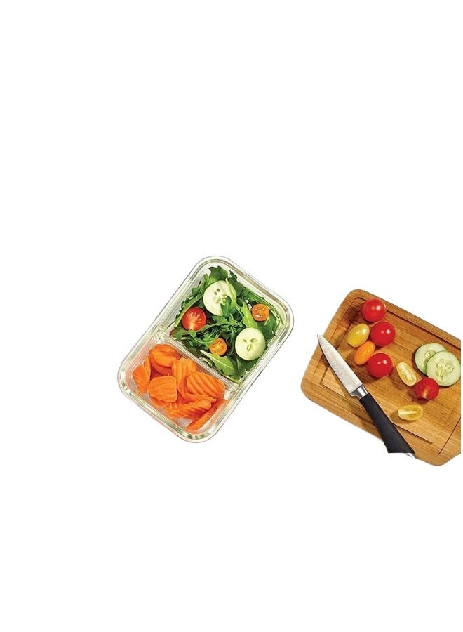 3-pack rectangular glass lunch box microwaveable borosilicate glass lunch box 1040ml/640ml/370ml with insulated bag - Image 3