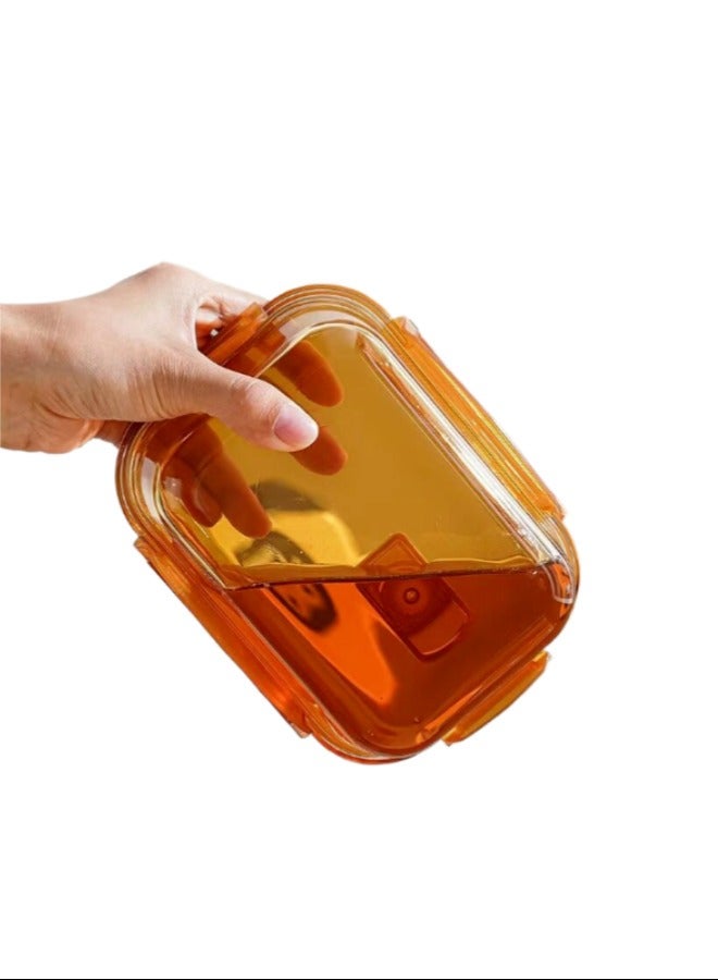 3-pack rectangular glass lunch box microwaveable borosilicate glass lunch box 1040ml/640ml/370ml with insulated bag - Image 4