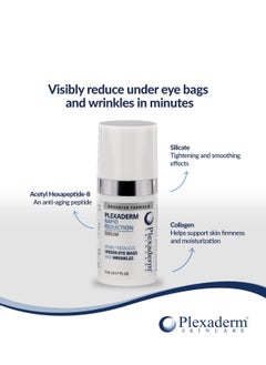 Plexaderm Rapid Reduction Eye Serum - Advanced Formula Anti Aging Visibly Reduces Under-Eye Bags, Wrinkles, Dark Circles, Fine Lines & Crow's Feet Instantly Instant Wrinkle Remover for Face  - Image 2