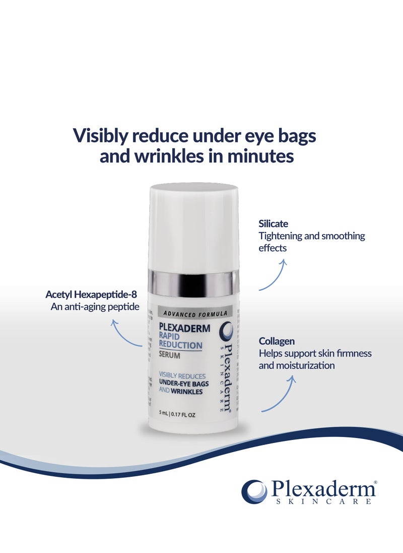 Plexaderm - Rapid Reduction Eye Serum - Advanced Formula Anti Aging Visibly Reduces Under-Eye Bags, Wrinkles, Dark Circles, Fine Lines & Crow's Feet Instantly Instant Wrinkle Remover for Face - Image 1
