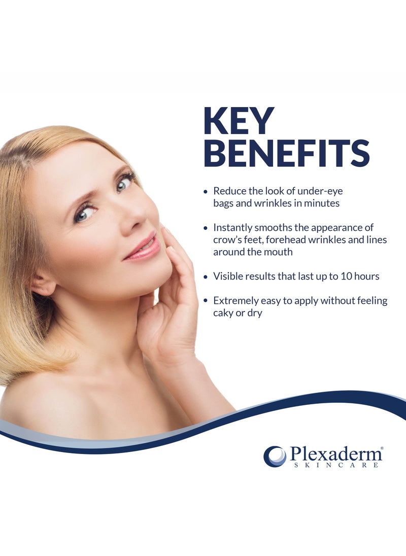 Plexaderm - Rapid Reduction Eye Serum - Advanced Formula Anti Aging Visibly Reduces Under-Eye Bags, Wrinkles, Dark Circles, Fine Lines & Crow's Feet Instantly Instant Wrinkle Remover for Face - Image 1