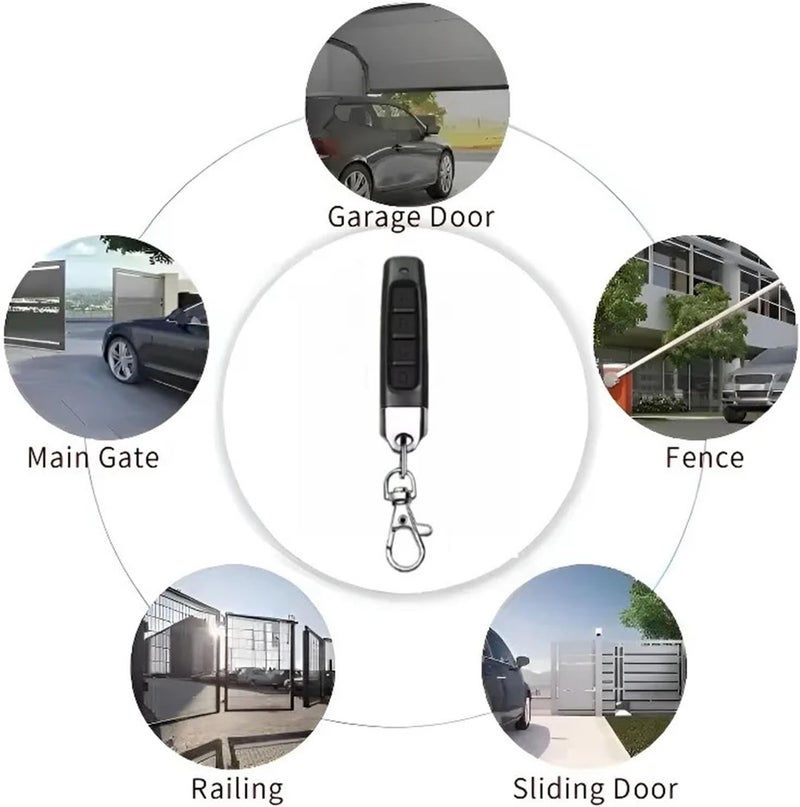 Garage Door Remote, 4-1Pc Remote Control 433Mhz Wireless Copy Controller for Car Key Garage Door Opener Clone Cloning Code Duplicator(Gray) - Image 5