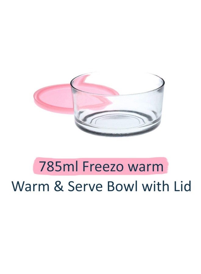 BrezzyCloud وعاء دافئ وبارد من بريزي كلاود مع غطاء - 785 مل - زجاج شفاف مع غطاء ملون (4 قطع، 785 مل) - Image 4