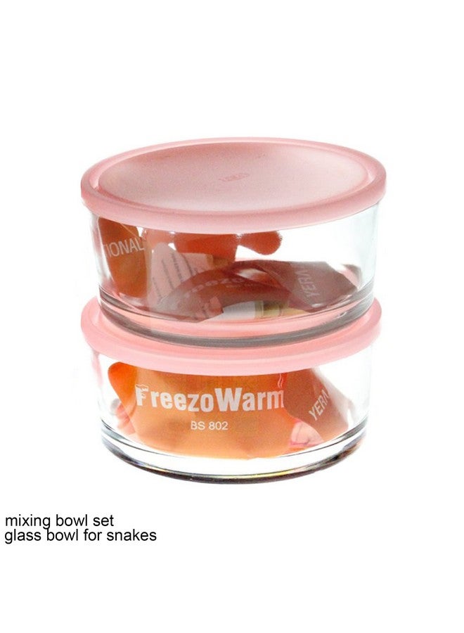 BrezzyCloud وعاء دافئ وبارد من بريزي كلاود مع غطاء - 785 مل - زجاج شفاف مع غطاء ملون (4 قطع، 785 مل) - Image 3