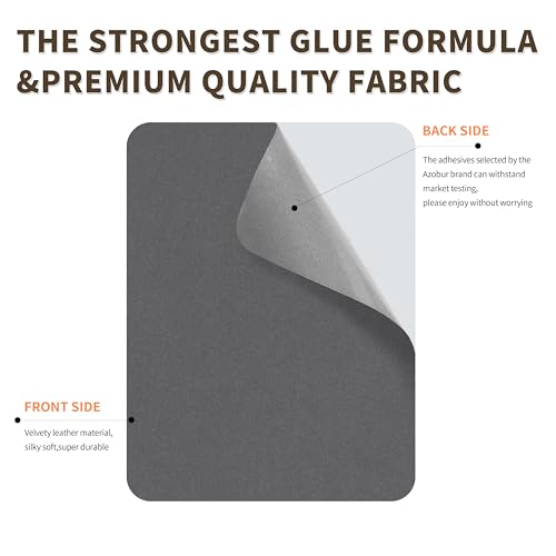 Azobur Sofa Fabric Repair Patch, 6 Piece Microfiber Patches, Self Adhesive Fabric Sofa Patch Repair Fabric, Luxurious Look, Quick Fix Sofa.(Gray) - Image 3