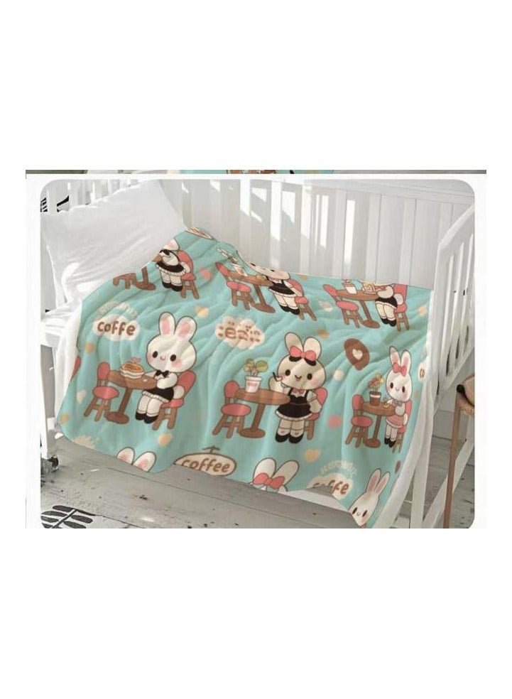 general Flannel thin blanket (warm and comfortable, suitable for sleep, gaming, dust removal and sandproof) 150cm*200cm - 551 - Image 1