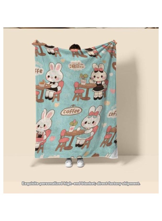 general Flannel thin blanket (warm and comfortable, suitable for sleep, gaming, dust removal and sandproof) 150cm*200cm - 551 - Image 5