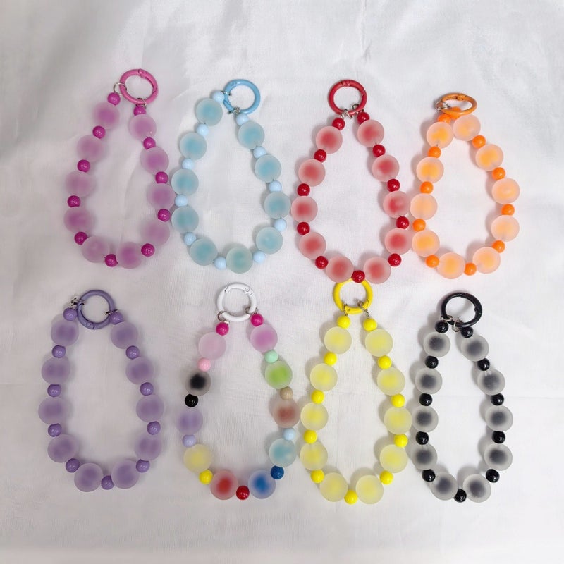 Colorful Dopamine Matte Skin-Feel Phone Lanyard Phone Case Wrist Chain Keychain Bag Accessory Anti-Loss Charm - Image 2