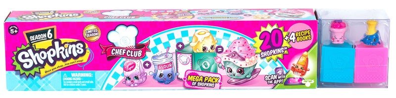 Shopkins مجموعة شوبكنز الموسم 6 نادي الطهاة ميغا باك لعبة قابلة للجمع مع أكثر من 20 قطعة - Image 3