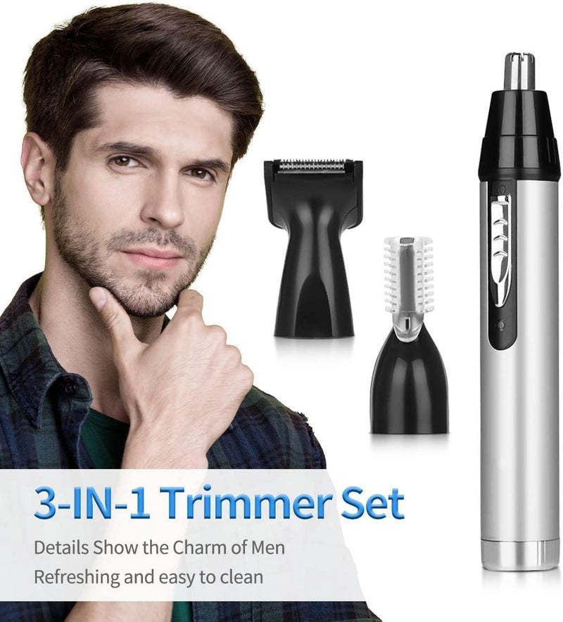 Excefore Nose Hair Trimmer, USB Rechargeable Nose Hair Trimmer, Male and Female Nose Hair Trimmer, Easy to Clean With Electric Ear Hair Trimmer (White) - Image 3