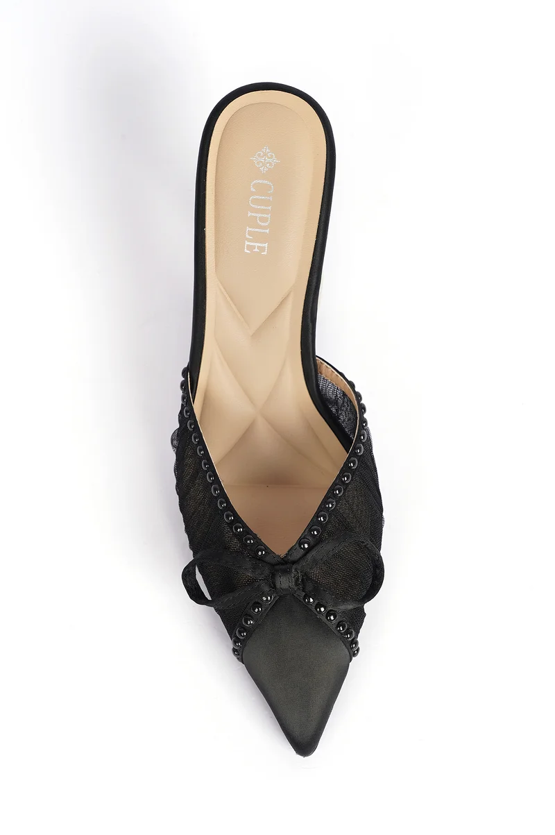 Cuple Ladies  Slip-On Mules in mesh