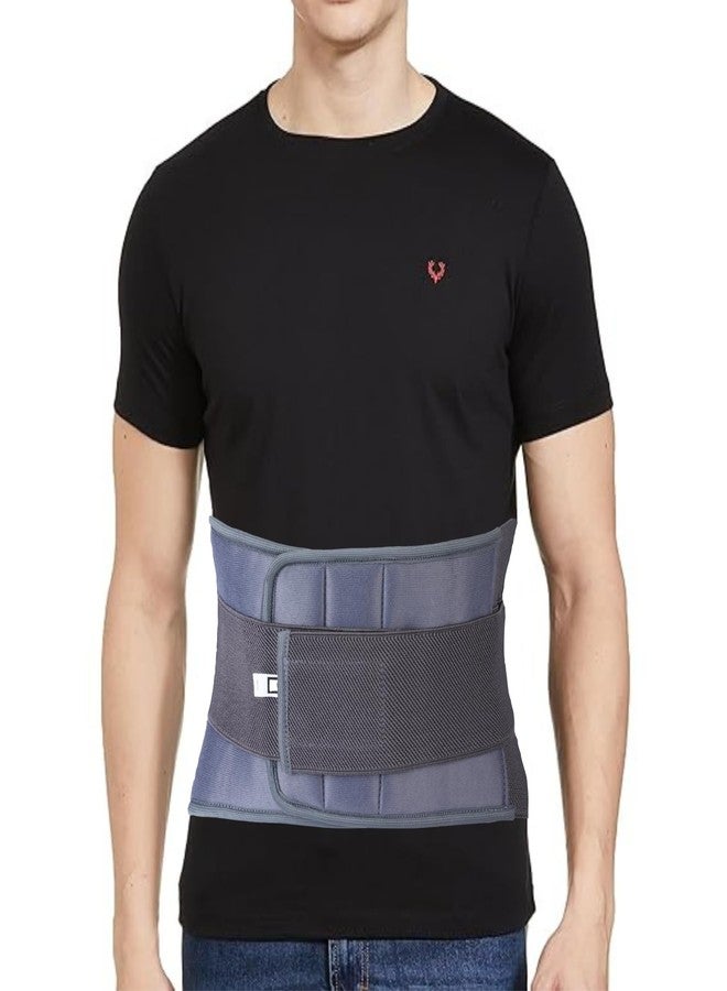 حزام دكتور تورسو الكلاسيكي الرمادي النحيف لدعم أسفل الظهر والعجز | دعم الظهر للعمود الفقري القطني، حزام دعم الظهر لتخفيف الألم، دعامة الظهر للرجال/النساء، وكبار السن (مقاس كبير) - Image 2