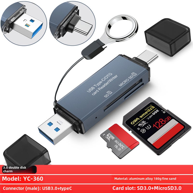 Multifunctional USB 3.0 Type-C Card Reader for Apple OTG YC-360 (Version 3.0)