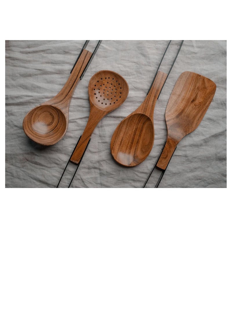 Nordico Slotted Spoon Kitchen Utensils | Acacia Wood: Natural Elegance, Durable, Eco-Friendly, Handcrafted, Food Safe, Comfortable Grip, Heat Resistant, Versatile