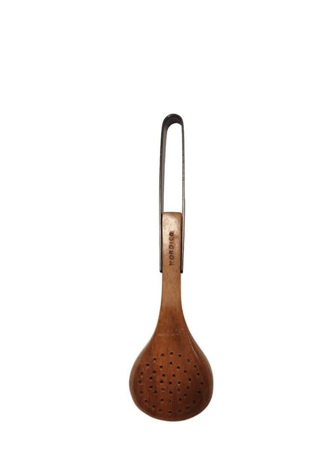 Nordico Slotted Spoon Kitchen Utensils | Acacia Wood: Natural Elegance, Durable, Eco-Friendly, Handcrafted, Food Safe, Comfortable Grip, Heat Resistant, Versatile