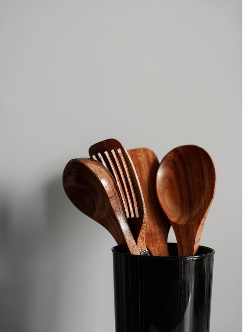 Nordico Slotted Spoon Kitchen Utensils | Acacia Wood: Natural Elegance, Durable, Eco-Friendly, Handcrafted, Food Safe, Comfortable Grip, Heat Resistant, Versatile