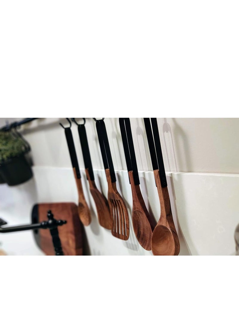Nordico Slotted Spoon Kitchen Utensils | Acacia Wood: Natural Elegance, Durable, Eco-Friendly, Handcrafted, Food Safe, Comfortable Grip, Heat Resistant, Versatile