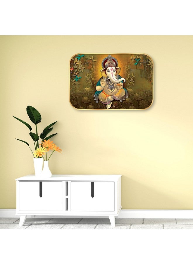 Indianara Lord Ganesha Painting With Frame 18 Inches X 12 Inches - Image 4