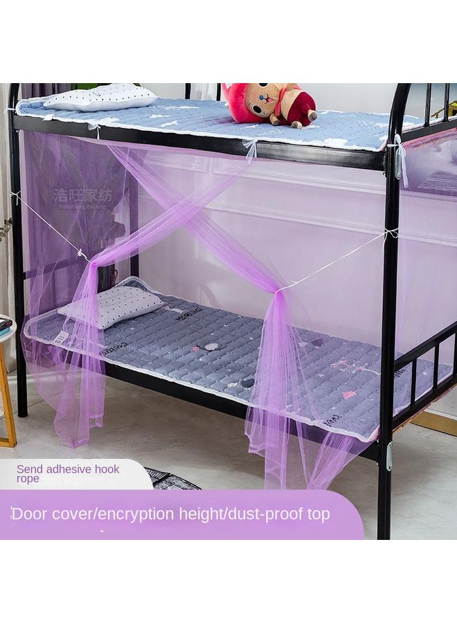 Bluejw 9V7T Student Dormitory Mosquito Net 0.9m Bedroom With Zipper Encrypted Square Net 90cm Single 1.2 M 1 - Image 1
