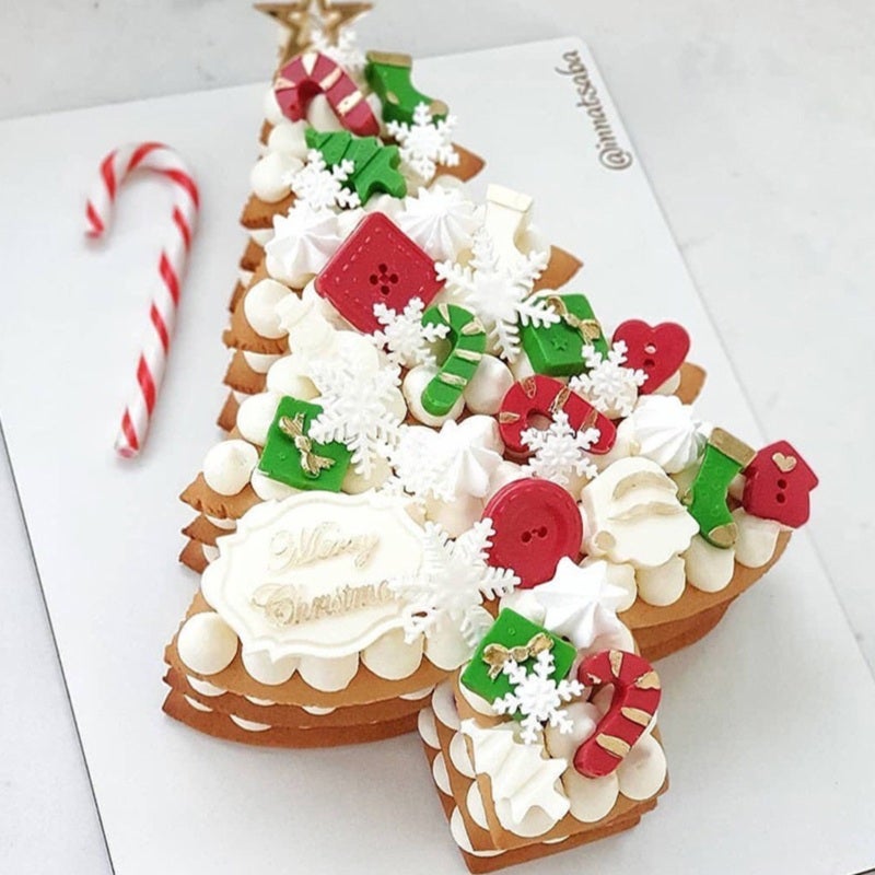Christmas Tree Silicone Cake Mold: 30cm Green - Heat Resistant Sturdy & Easy To Clean Baking Mold for Home Cake Shops Bakeries Party DIY - Image 3